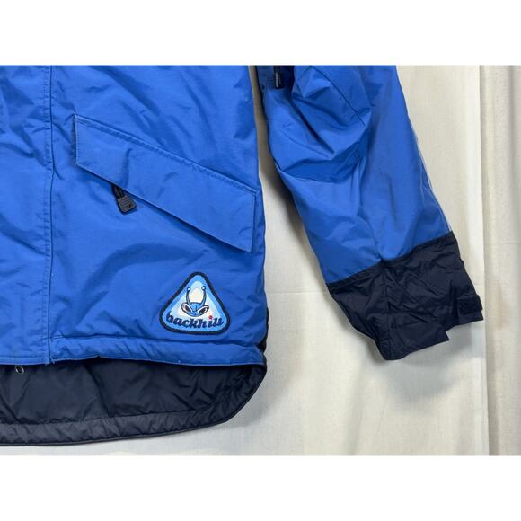 Backhill Snowboarding Co Kids XXL 14 Blue Winter Ski Snow Jacket Hooded - Picture 14 of 16